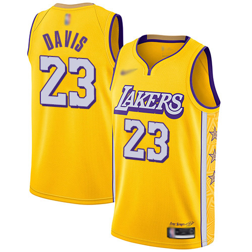 Lakers #23 Anthony Davis Gold Women's Basketball Swingman City Edition 2019/20 Jersey