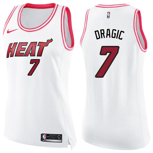 Nike Heat #7 Goran Dragic White/Pink Women's NBA Swingman Fashion Jersey