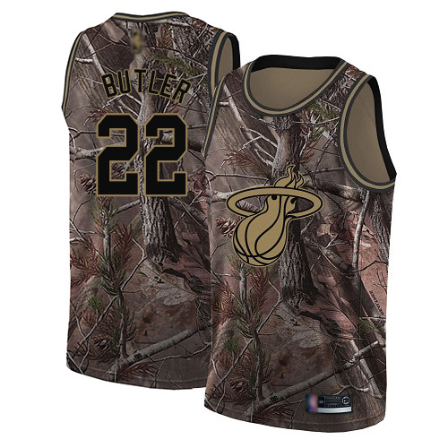 Heat #22 Jimmy Butler Camo Women's Basketball Swingman Realtree Collection Jersey