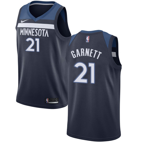 Nike Timberwolves #21 Kevin Garnett Navy Blue Women's NBA Swingman Icon Edition Jersey