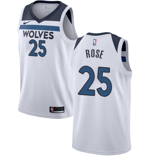 Nike Timberwolves #25 Derrick Rose White Women's NBA Swingman Association Edition Jersey