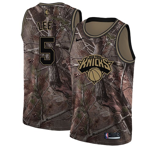 Nike Knicks #5 Courtney Lee Camo Women's NBA Swingman Realtree Collection Jersey - Click Image to Close