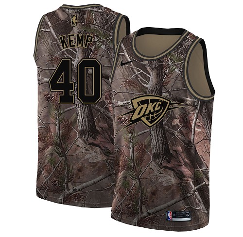 Nike Thunder #40 Shawn Kemp Camo Women's NBA Swingman Realtree Collection Jersey