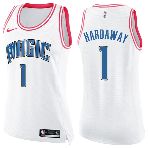 Nike Magic #1 Penny Hardaway White/Pink Women's NBA Swingman Fashion Jersey