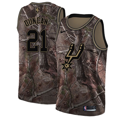 Nike Spurs #21 Tim Duncan Camo Women's NBA Swingman Realtree Collection Jersey - Click Image to Close