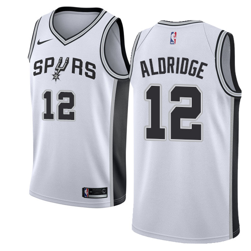 Nike Spurs #12 LaMarcus Aldridge White Women's NBA Swingman Association Edition Jersey