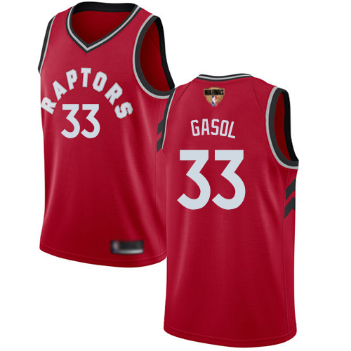 Raptors #33 Marc Gasol Red 2019 Finals Bound Women's Basketball Swingman Icon Edition Jersey - Click Image to Close