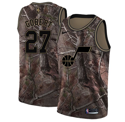 Nike Jazz #27 Rudy Gobert Camo Women's NBA Swingman Realtree Collection Jersey