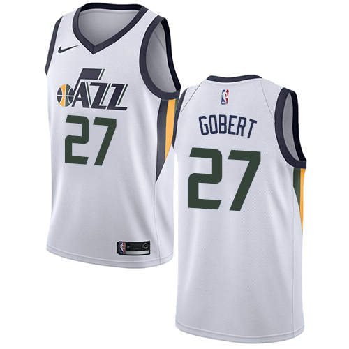 Nike Jazz #27 Rudy Gobert White Women's NBA Swingman Association Edition Jersey