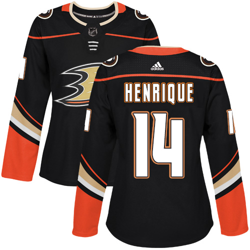 Adidas Ducks #14 Adam Henrique Black Home Authentic Women's Stitched NHL Jersey