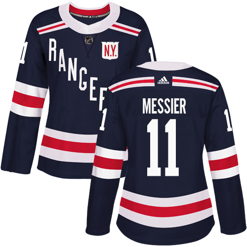 Adidas Rangers #11 Mark Messier Navy Blue Authentic 2018 Winter Classic Women's Stitched NHL Jersey - Click Image to Close