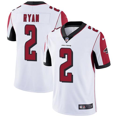 Nike Falcons #2 Matt Ryan White Youth Stitched NFL Vapor Untouchable Limited Jersey - Click Image to Close