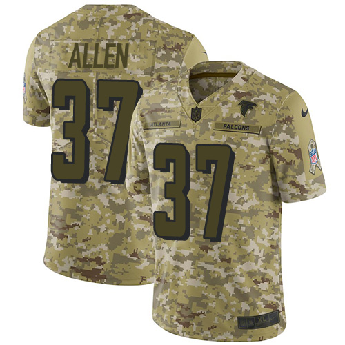 Nike Falcons #37 Ricardo Allen Camo Youth Stitched NFL Limited 2018 Salute to Service Jersey - Click Image to Close