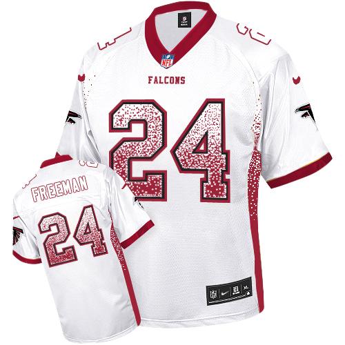 Nike Falcons #24 Devonta Freeman White Youth Stitched NFL Elite Drift Fashion Jersey - Click Image to Close