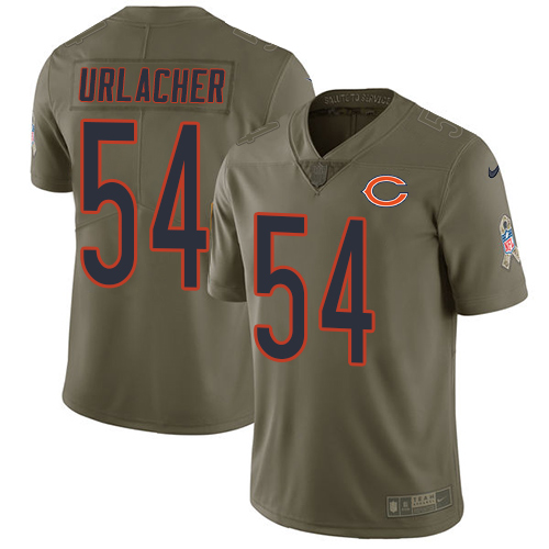 Nike Bears #54 Brian Urlacher Olive Youth Stitched NFL Limited 2017 Salute to Service Jersey - Click Image to Close