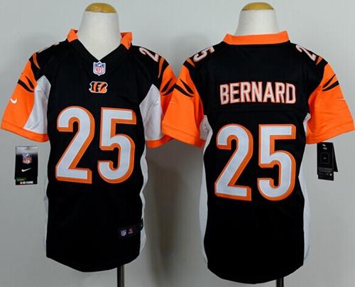 Nike Bengals #25 Giovani Bernard Black Team Color Youth Stitched NFL Elite Jersey - Click Image to Close