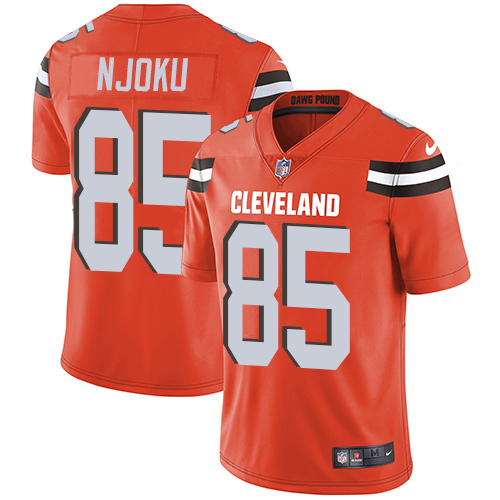 Nike Browns #85 David Njoku Orange Alternate Youth Stitched NFL Vapor Untouchable Limited Jersey - Click Image to Close