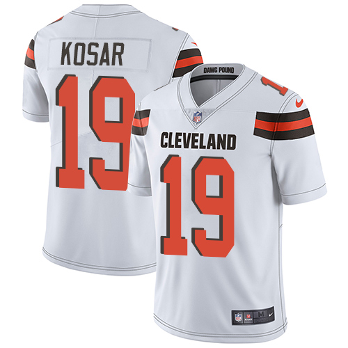 Nike Browns #19 Bernie Kosar White Youth Stitched NFL Vapor Untouchable Limited Jersey - Click Image to Close