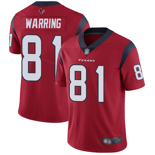 Texans #81 Kahale Warring Red Alternate Youth Stitched Football Vapor Untouchable Limited Jersey - Click Image to Close