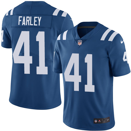 Nike Colts #41 Matthias Farley Royal Blue Team Color Youth Stitched NFL Vapor Untouchable Limited Jersey - Click Image to Close