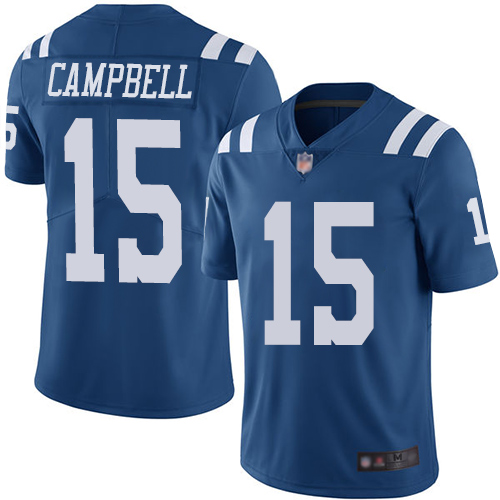 Colts #15 Parris Campbell Royal Blue Youth Stitched Football Limited Rush Jersey - Click Image to Close