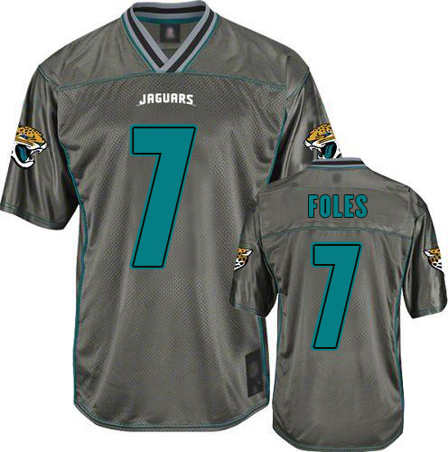 Jaguars #7 Nick Foles Grey Youth Stitched Football Elite Vapor Jersey