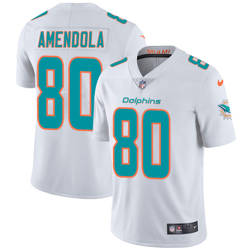 Nike Dolphins #80 Danny Amendola White Youth Stitched NFL Vapor Untouchable Limited Jersey