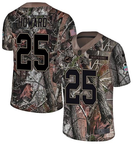 Nike Dolphins #25 Xavien Howard Camo Youth Stitched NFL Limited Rush Realtree Jersey - Click Image to Close