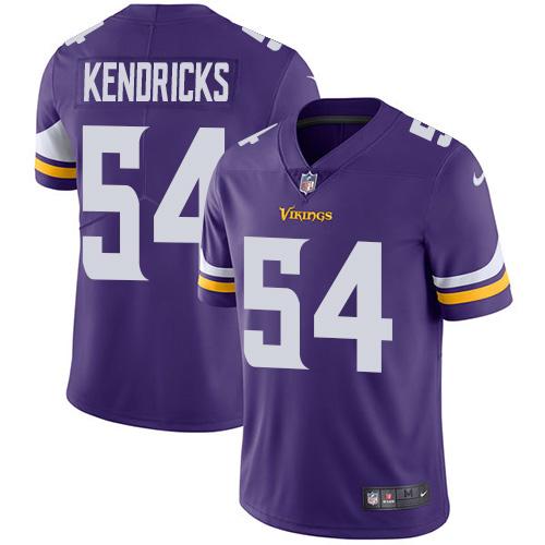 Nike Vikings #54 Eric Kendricks Purple Team Color Youth Stitched NFL Vapor Untouchable Limited Jersey - Click Image to Close