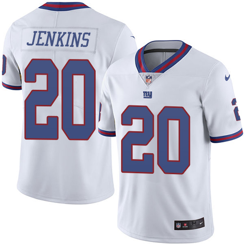 Giants #20 Janoris Jenkins White Youth Stitched Football Limited Rush Jersey - Click Image to Close