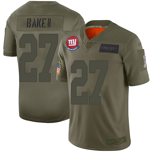 Giants #27 Deandre Baker Camo Youth Stitched Football Limited 2019 Salute to Service Jersey - Click Image to Close