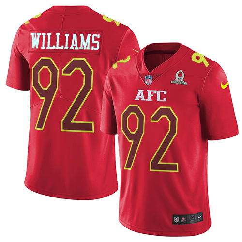 Nike Jets #92 Leonard Williams Red Youth Stitched NFL Limited AFC 2017 Pro Bowl Jersey