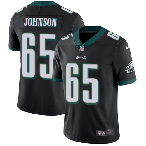 Nike Eagles #65 Lane Johnson Black Alternate Youth Stitched NFL Vapor Untouchable Limited Jersey - Click Image to Close