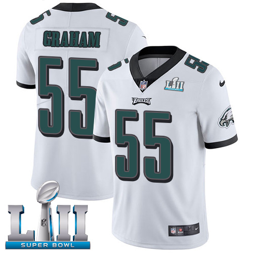 Nike Eagles #55 Brandon Graham White Super Bowl LII Youth Stitched NFL Vapor Untouchable Limited Jersey - Click Image to Close