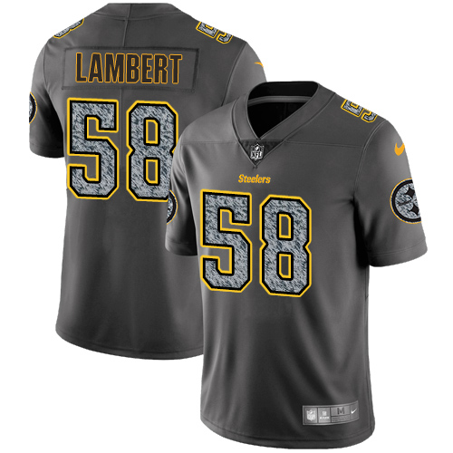 Nike Steelers #58 Jack Lambert Gray Static Youth Stitched NFL Vapor Untouchable Limited Jersey - Click Image to Close