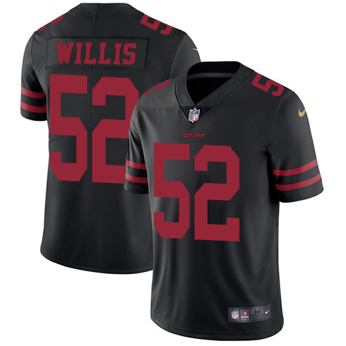 Nike 49ers #52 Patrick Willis Black Alternate Youth Stitched NFL Vapor Untouchable Limited Jersey - Click Image to Close