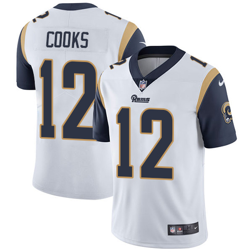 Nike Rams #12 Brandin Cooks White Youth Stitched NFL Vapor Untouchable Limited Jersey - Click Image to Close