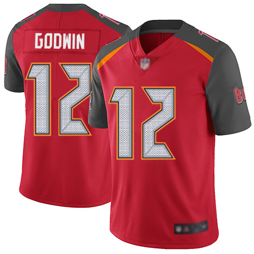 Buccaneers #12 Chris Godwin Red Team Color Youth Stitched Football Vapor Untouchable Limited Jersey - Click Image to Close