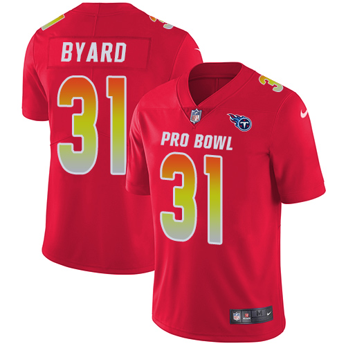 Nike Titans #31 Kevin Byard Red Youth Stitched NFL Limited AFC 2018 Pro Bowl Jersey - Click Image to Close