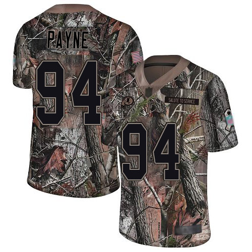 Redskins #94 Da'Ron Payne Camo Youth Stitched Football Limited Rush Realtree Jersey