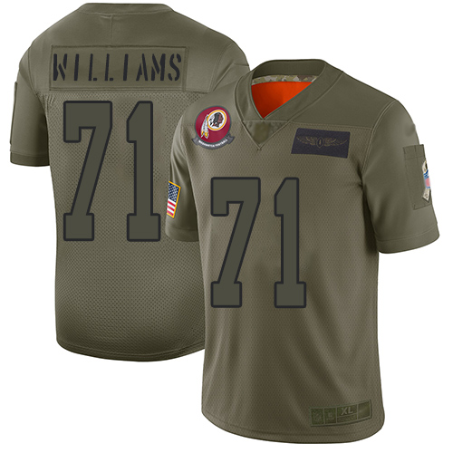 Redskins #71 Trent Williams Camo Youth Stitched Football Limited 2019 Salute to Service Jersey - Click Image to Close