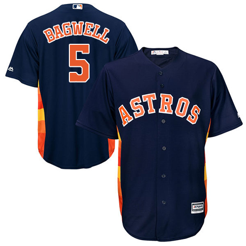 Astros #5 Jeff Bagwell Navy Blue Cool Base Stitched Youth MLB Jersey - Click Image to Close