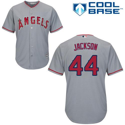 Angels #44 Reggie Jackson Grey Cool Base Stitched Youth MLB Jersey - Click Image to Close