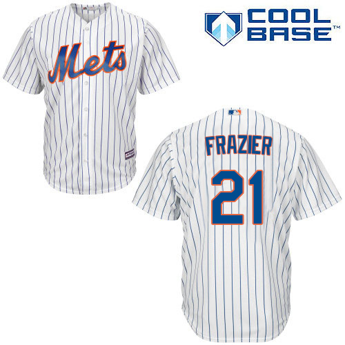 Mets #21 Todd Frazier White(Blue Strip) Cool Base Stitched Youth MLB Jersey - Click Image to Close