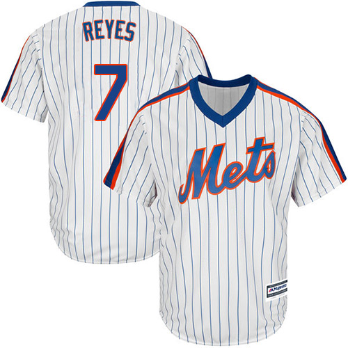 Mets #7 Jose Reyes White(Blue Strip) Alternate Cool Base Stitched Youth MLB Jersey - Click Image to Close