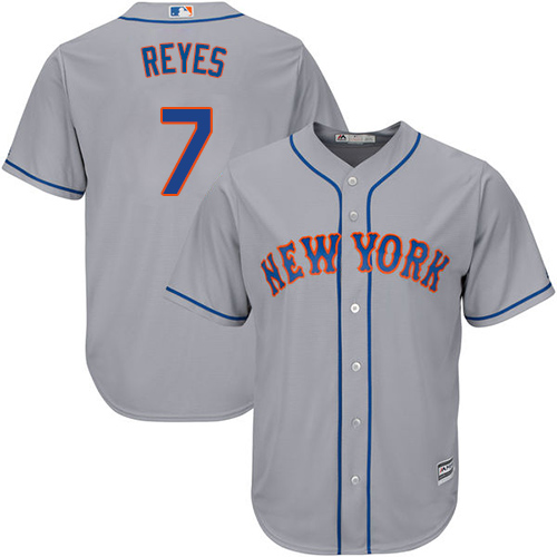 Mets #7 Jose Reyes Grey Cool Base Stitched Youth MLB Jersey - Click Image to Close