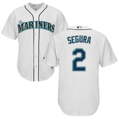 Mariners #2 Jean Segura White Cool Base Stitched Youth MLB Jersey