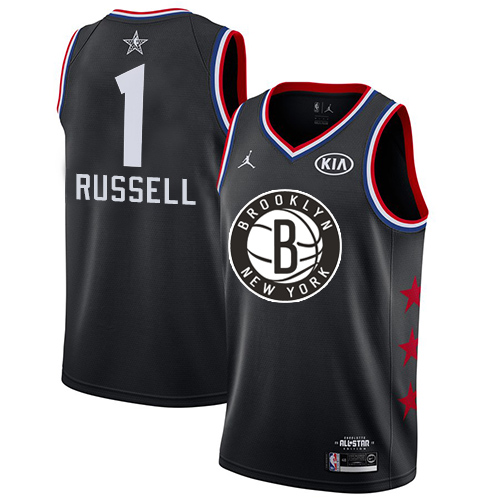 Nike Nets #1 D'Angelo Russell Black Youth NBA Jordan Swingman 2019 All-Star Game Jersey - Click Image to Close