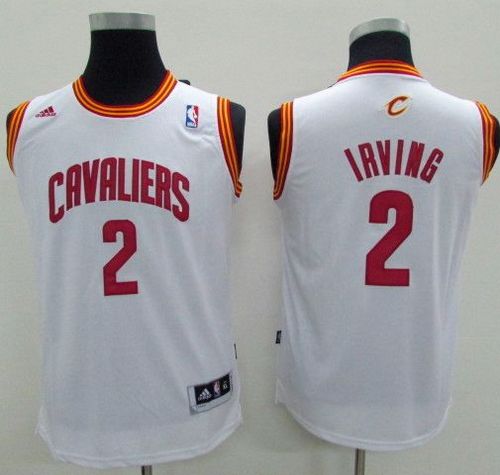 Cavaliers #2 Kyrie Irving White Stitched Youth NBA Jersey - Click Image to Close