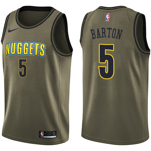 Nike Nuggets #5 Will Barton Green Salute to Service Youth NBA Swingman Jersey